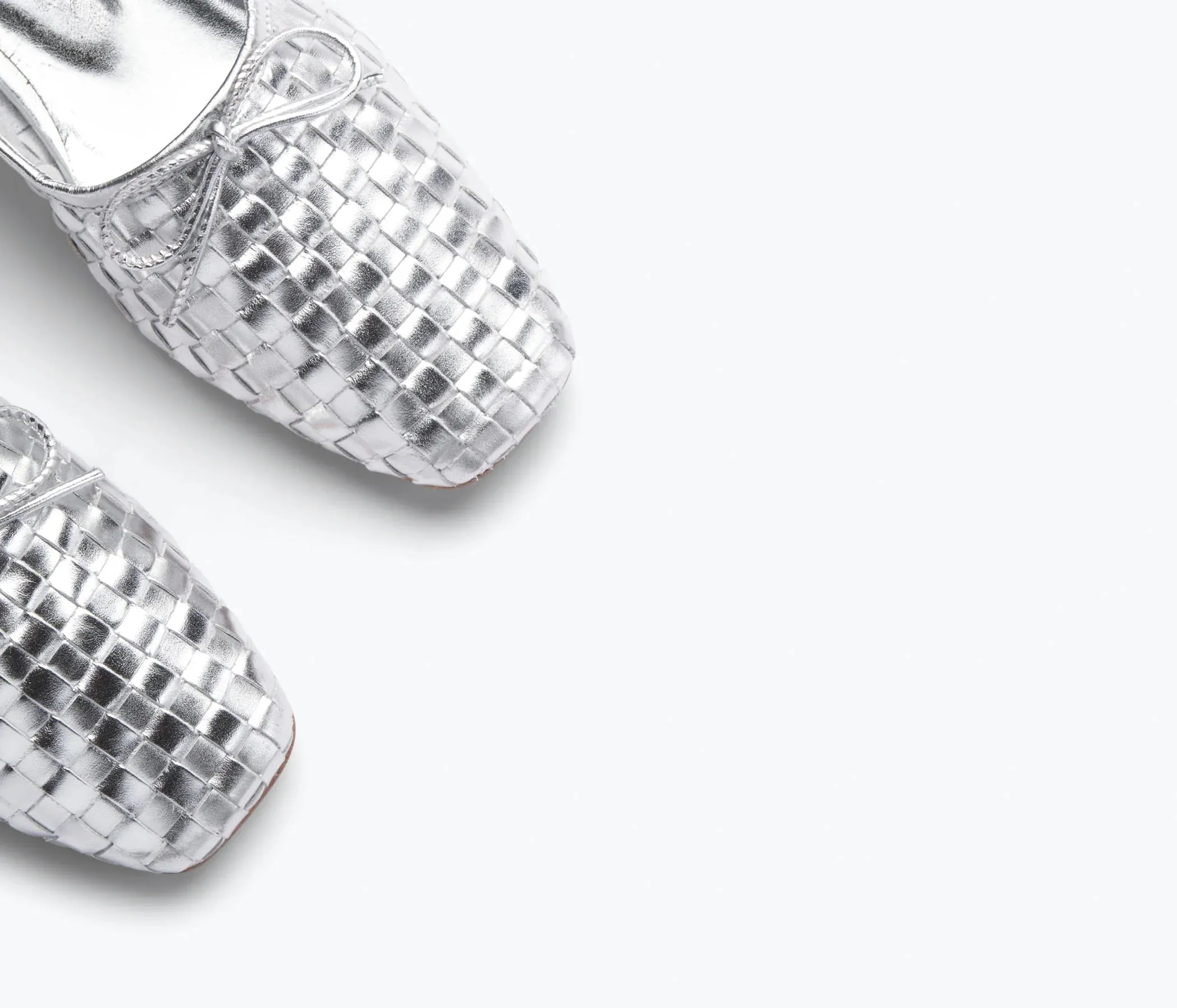 JADA SQUARE TOE BALLET FLAT - SILVER sold by Wildflower product image thumbnail 4