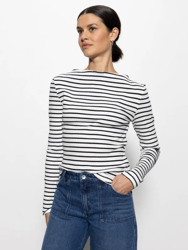 LONG SLEEVE BOATNECK T-SHIRT sold by Wildflower