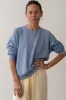 THE ECO TERRY CREWNECK - CORNFLOWER sold by Wildflower