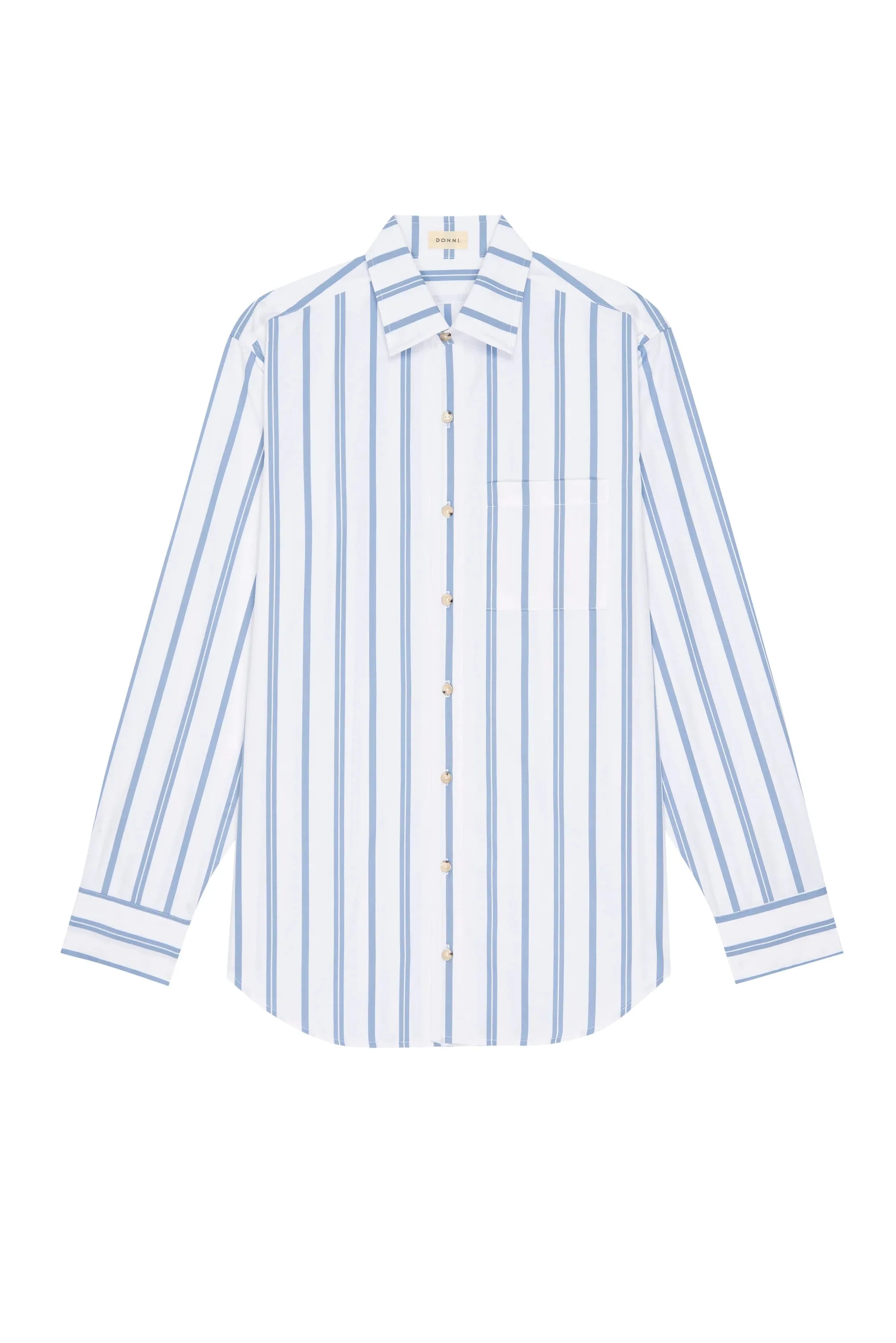 THE POPLIN SHIRT - CORNFLOWER STRIPE sold by Wildflower product image thumbnail 2