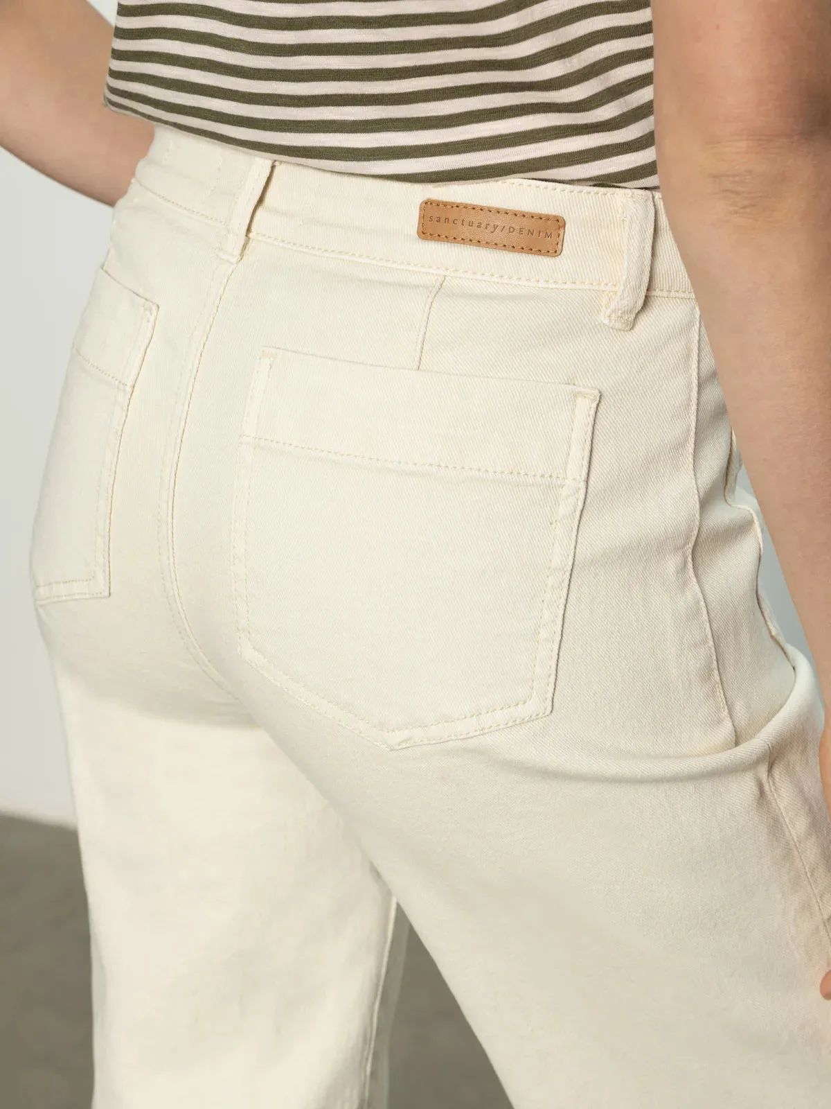 THE MARINE DENIM PANT - FRENCH VANILLA sold by Wildflower product image thumbnail 5