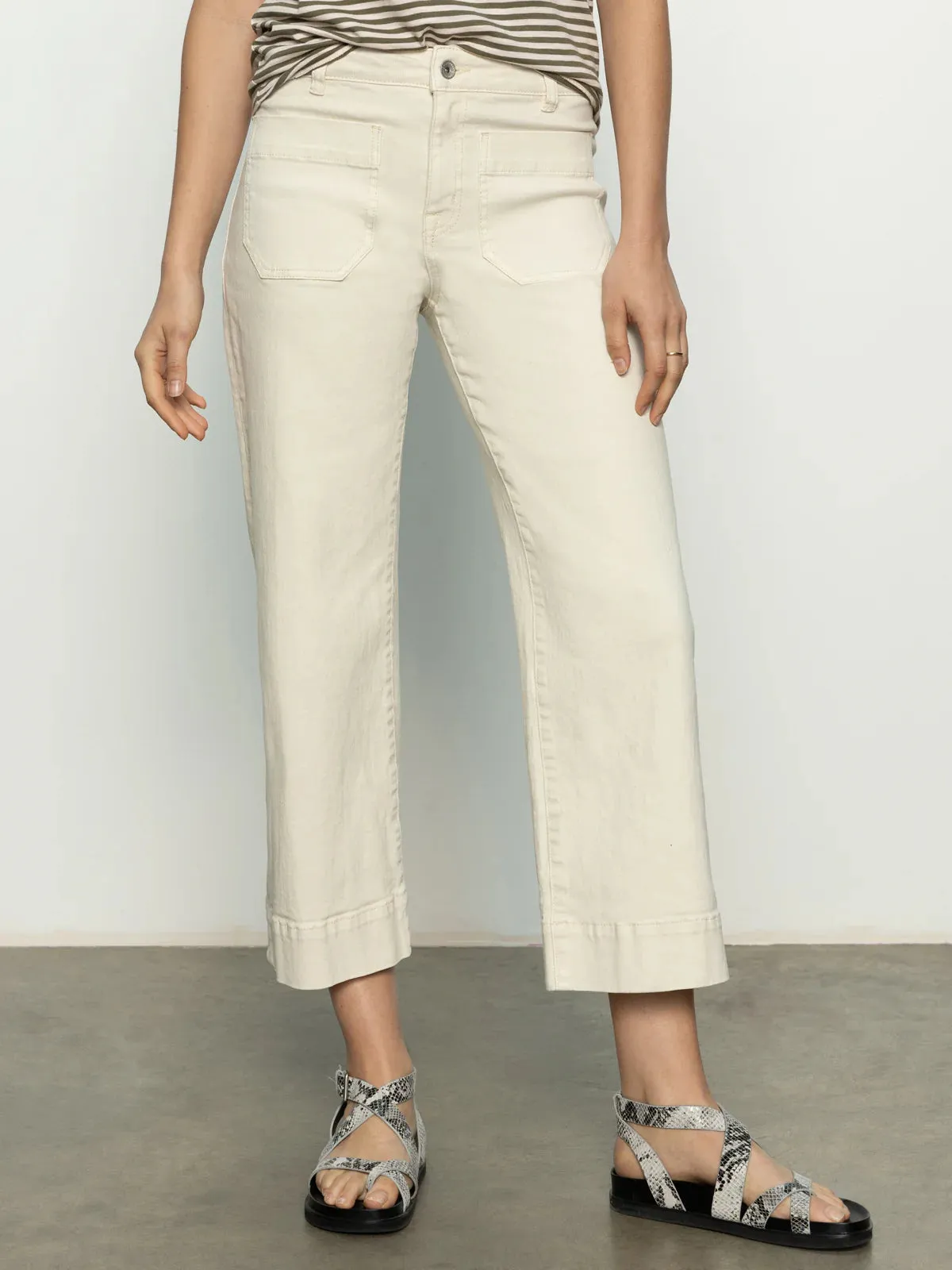 THE MARINE DENIM PANT - FRENCH VANILLA sold by Wildflower product image thumbnail 4