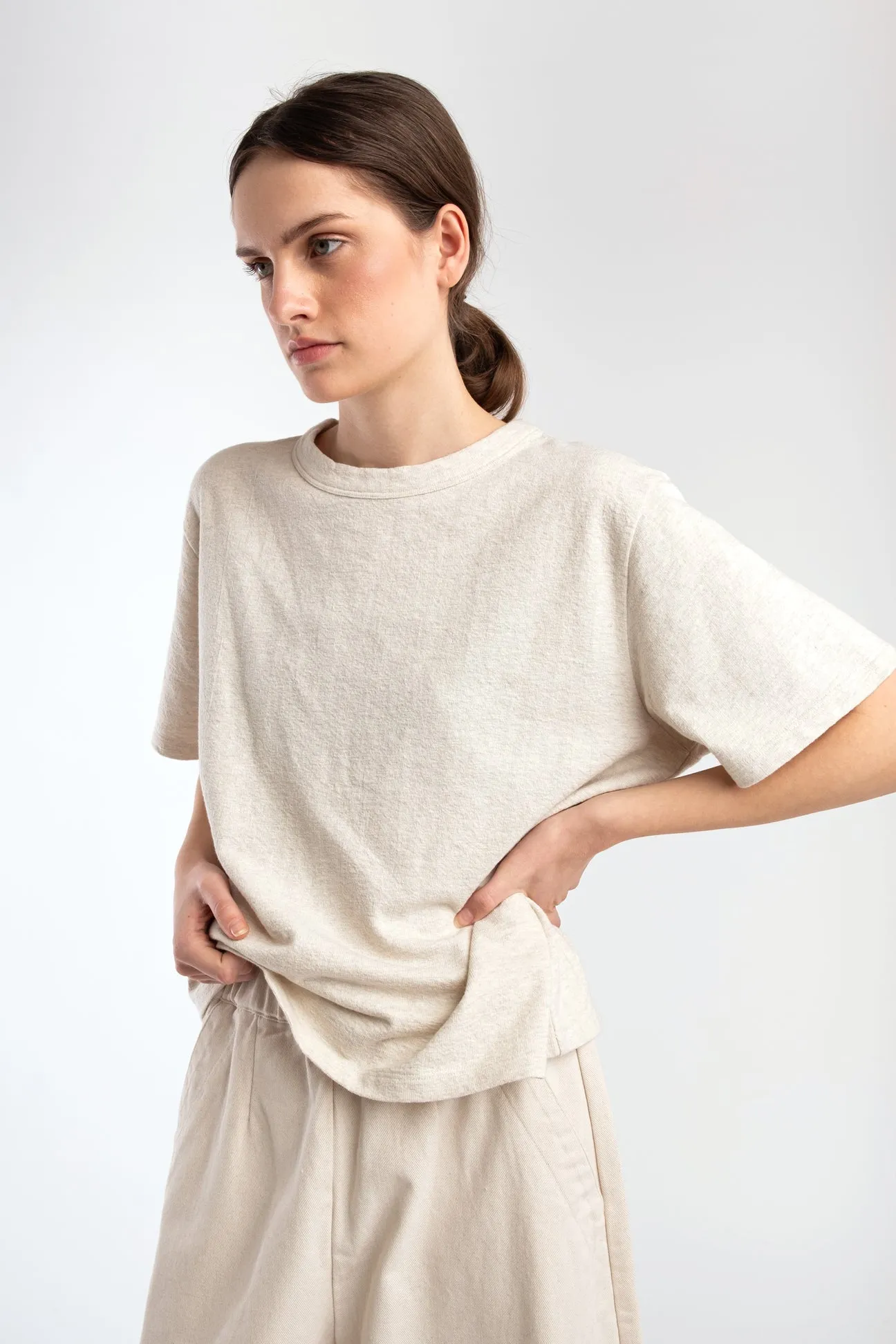 TERRY TEE - OATMEAL sold by Wildflower product image thumbnail 4