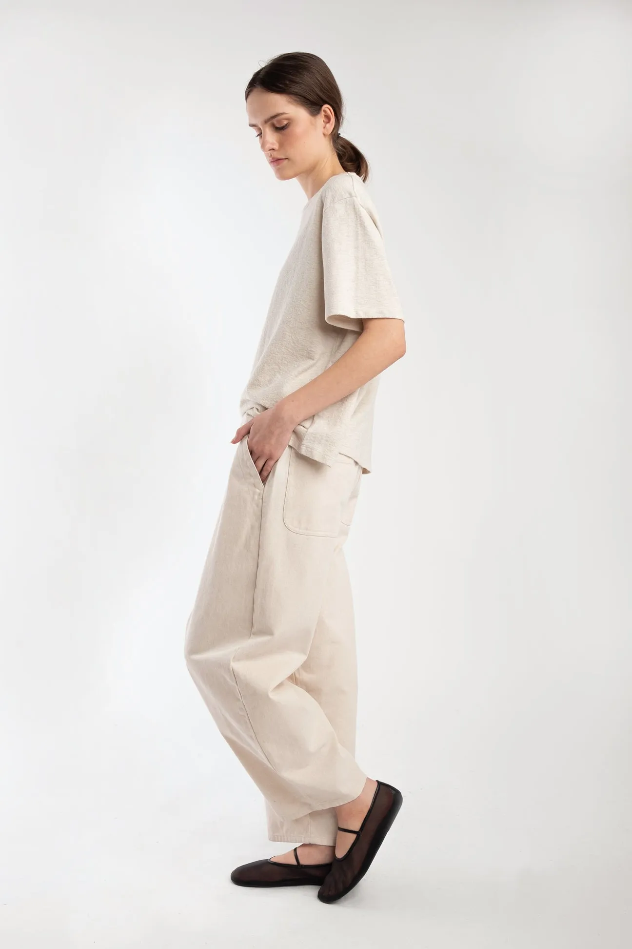 TERRY TEE - OATMEAL sold by Wildflower product image thumbnail 3