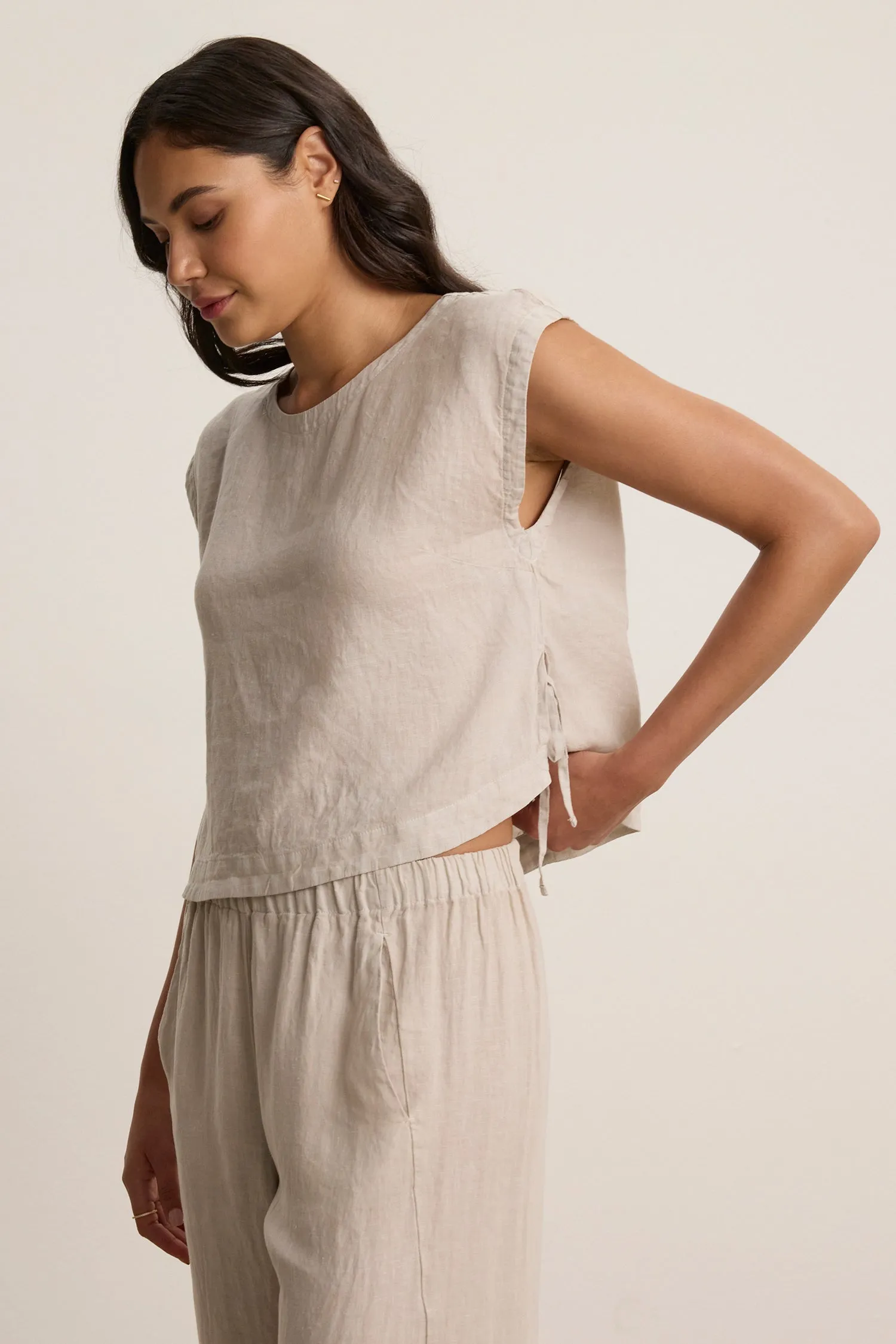 TAVIA LINEN TOP sold by Wildflower product image thumbnail 3