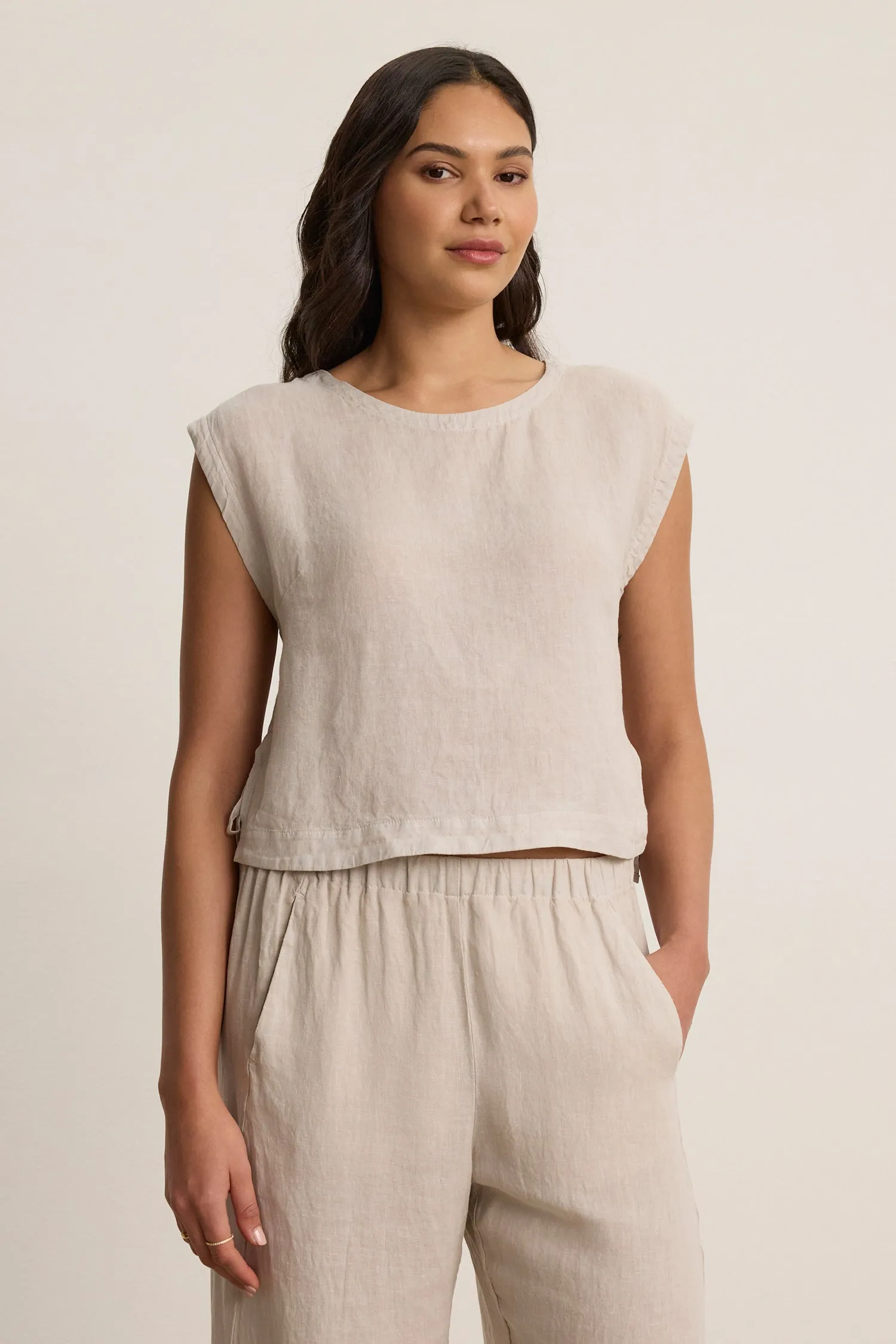 TAVIA LINEN TOP sold by Wildflower product image thumbnail 2
