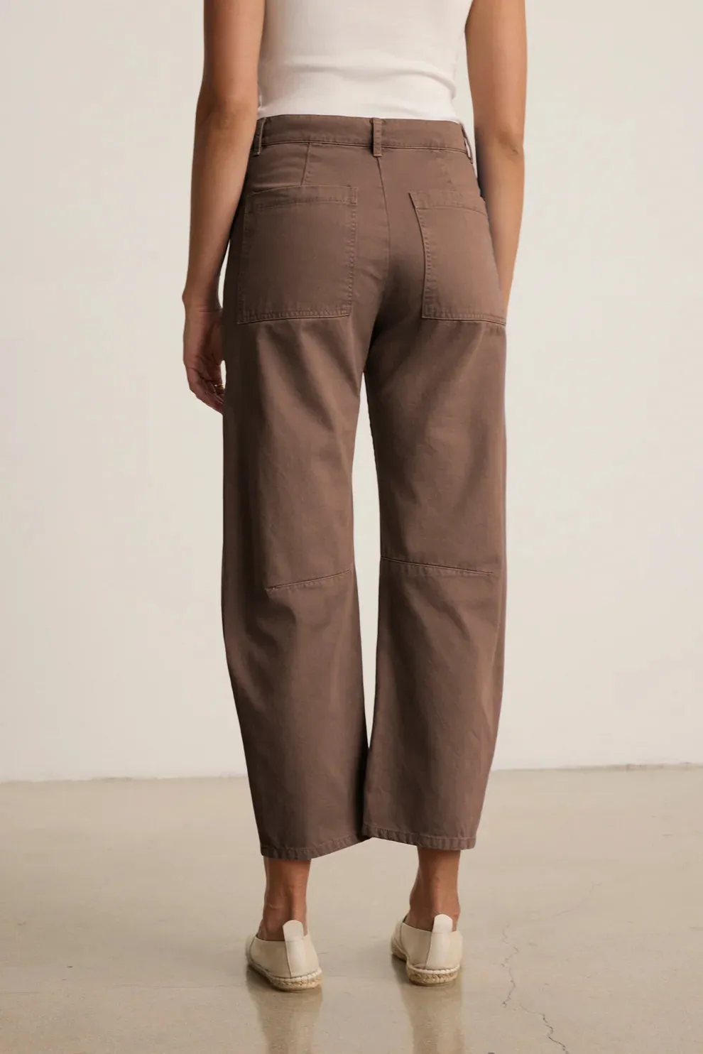 BRYLIE COTTON TWILL PANT - CHOCOLATE sold by Wildflower product image thumbnail 4