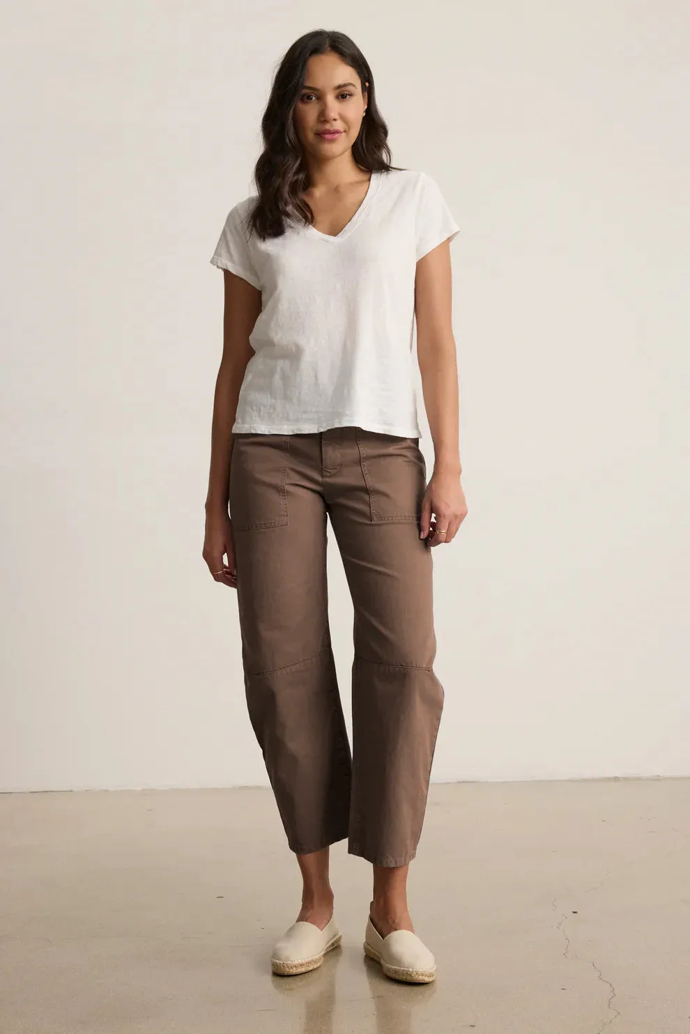 BRYLIE COTTON TWILL PANT - CHOCOLATE sold by Wildflower