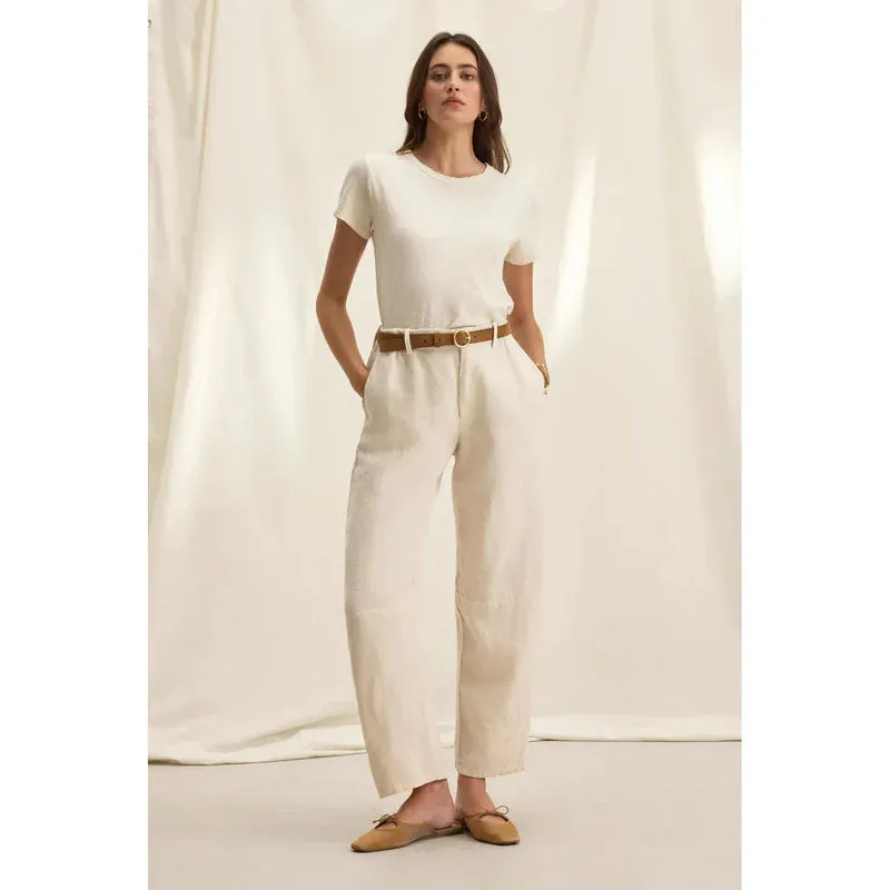 TAYLOR HEAVY LINEN PANT - CHALK sold by Wildflower