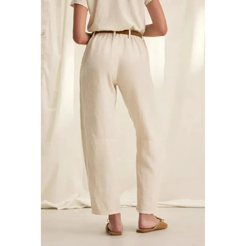 TAYLOR HEAVY LINEN PANT - CHALK sold by Wildflower product image thumbnail 3