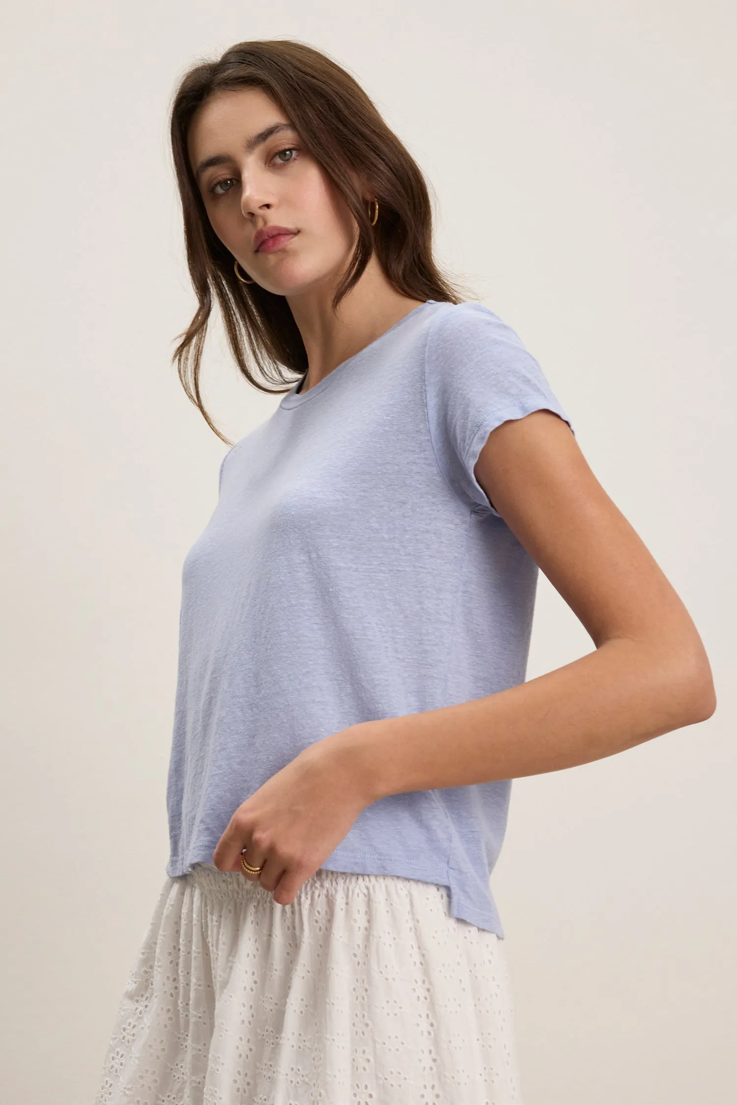CASEY LINEN TEE sold by Wildflower product image thumbnail 3