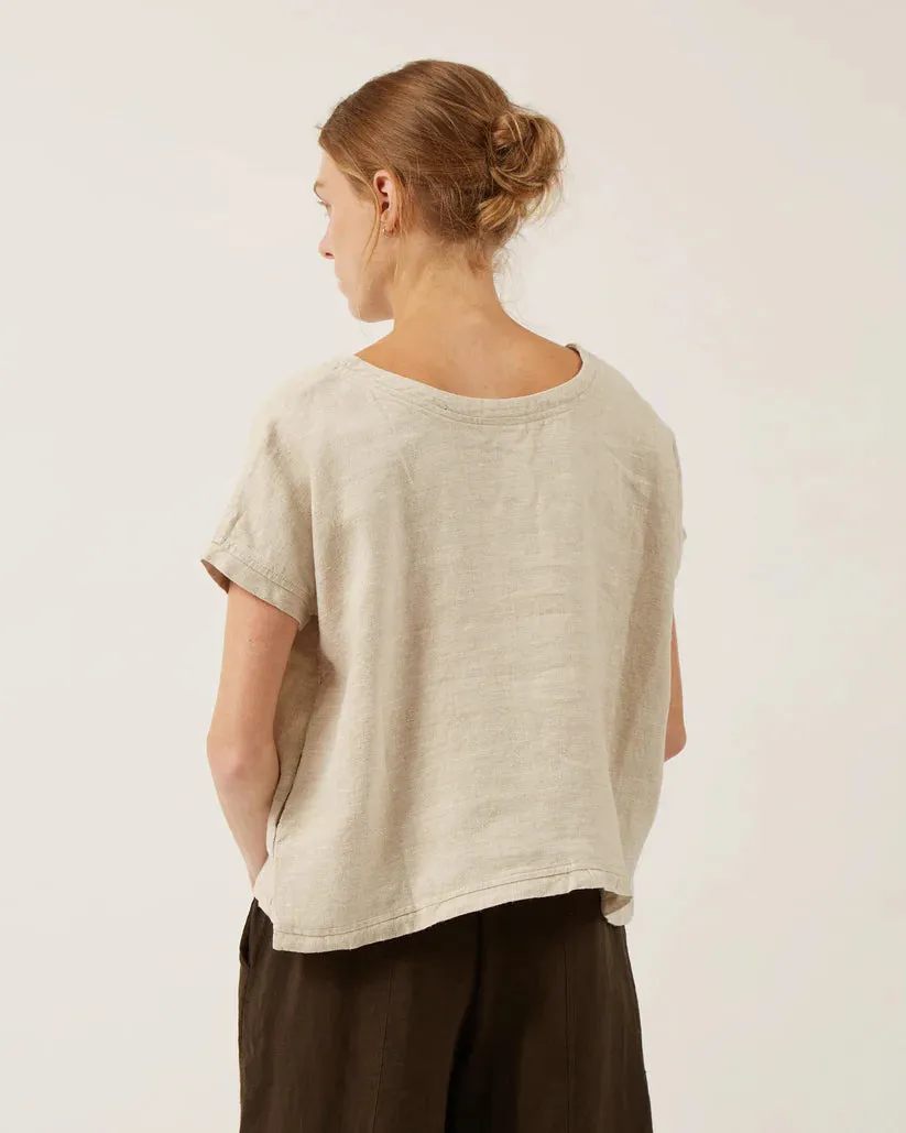 JOANNA LINEN TOP - OAT sold by Wildflower product image thumbnail 2