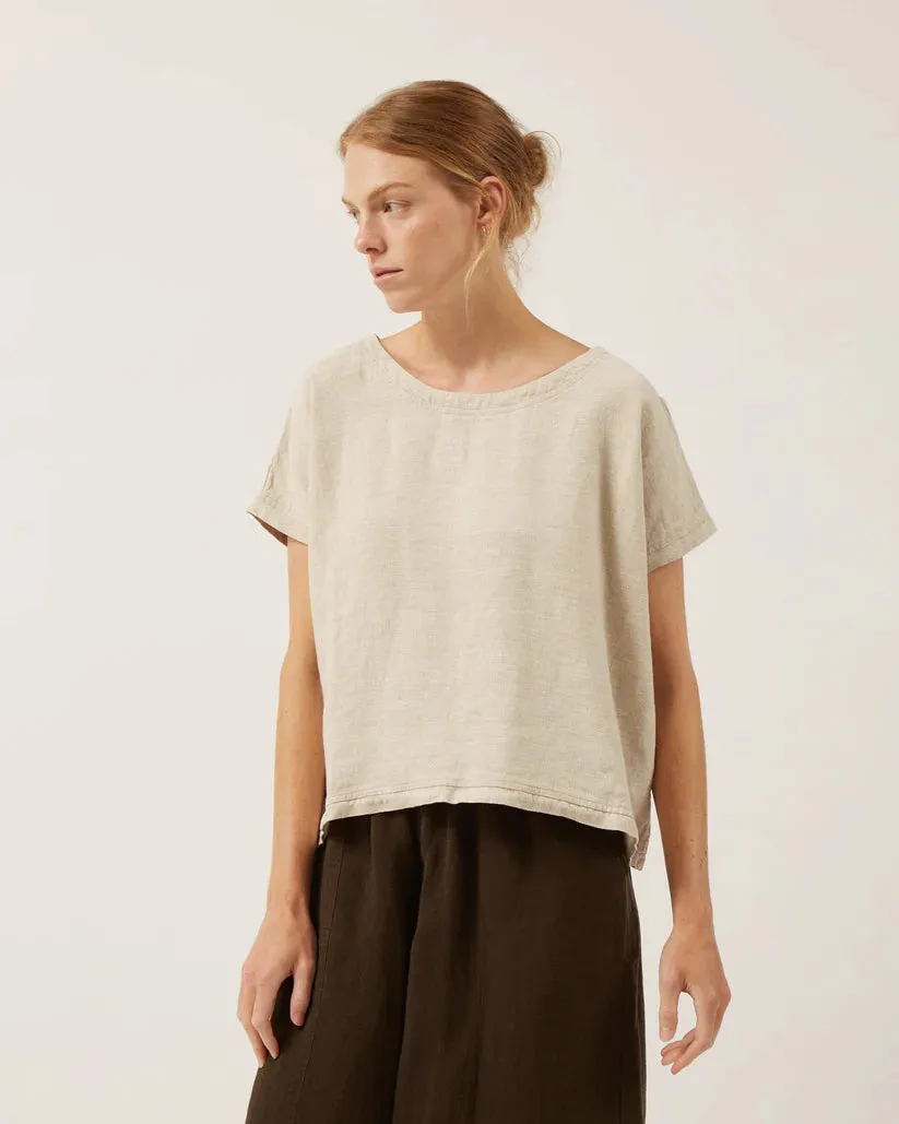 JOANNA LINEN TOP - OAT sold by Wildflower