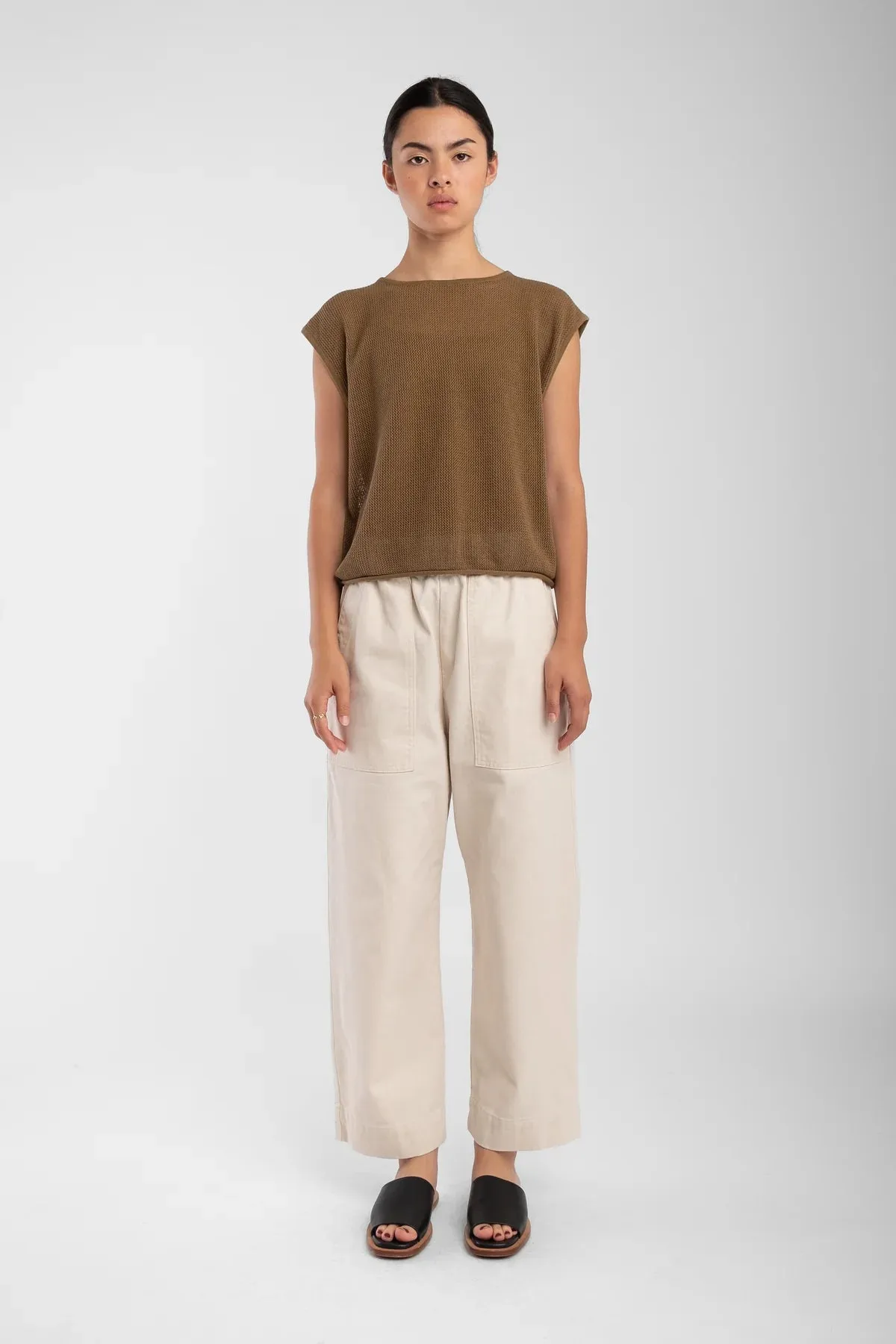 UMBER BLACK FINE MESH TANK sold by Wildflower