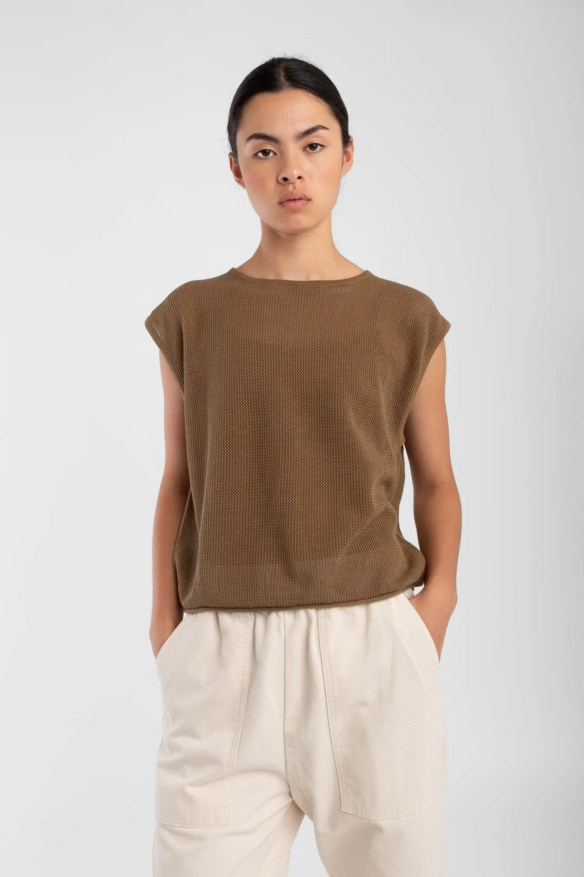 UMBER BLACK FINE MESH TANK sold by Wildflower product image thumbnail 5