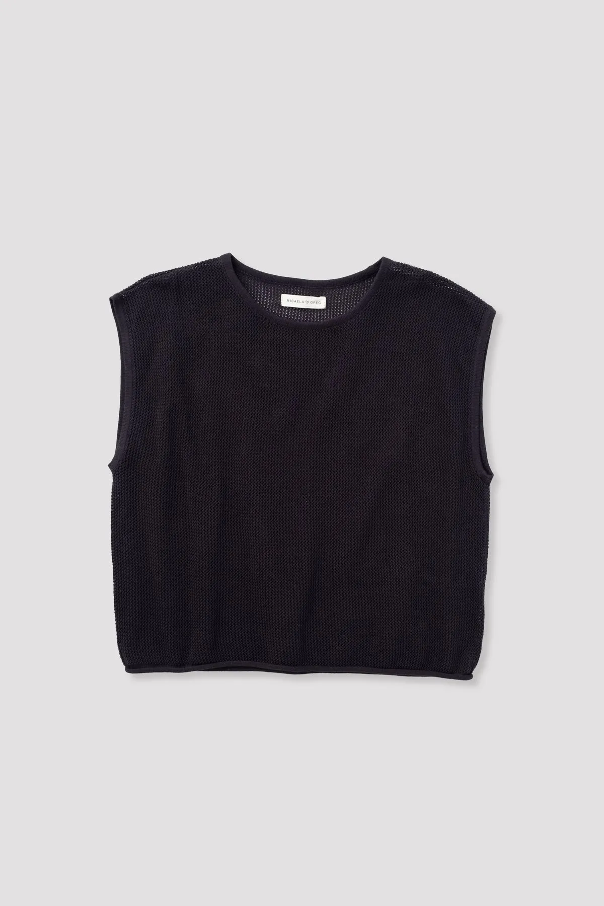 FADED BLACK FINE MESH TANK sold by Wildflower product image thumbnail 2