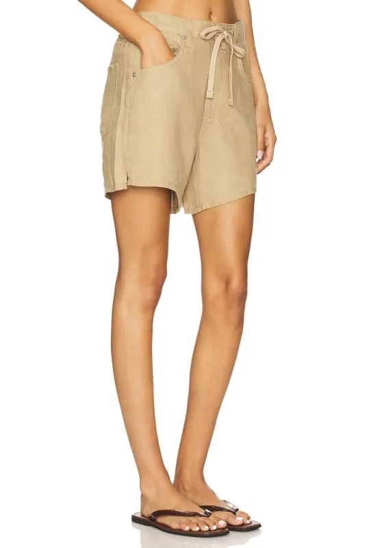 BRYNN DRAWSTRING LINEN SHORT - GHOBI sold by Wildflower