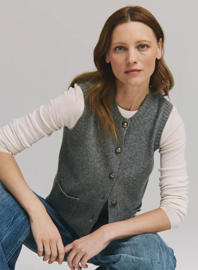 BUTTON FRONT VEST sold by Wildflower