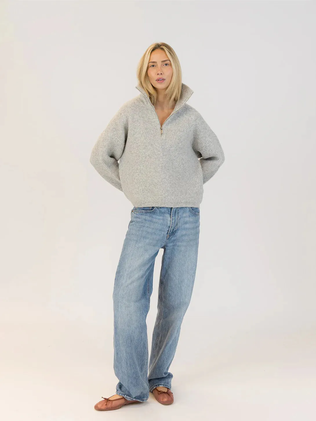 EVA 1/4 ZIP MOCKNECK PULLOVER sold by Wildflower product image thumbnail 2