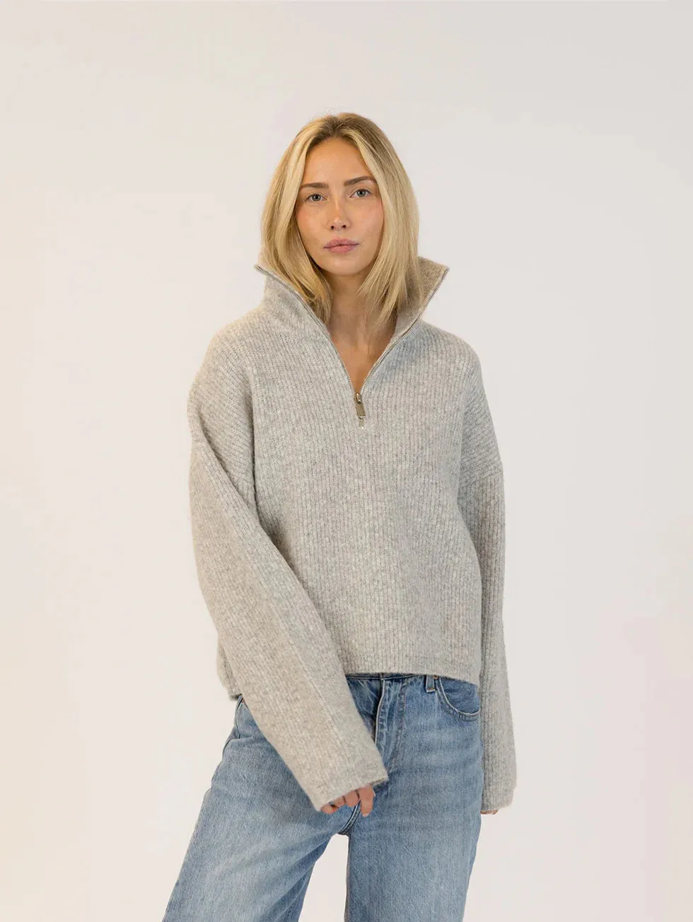 EVA 1/4 ZIP MOCKNECK PULLOVER sold by Wildflower