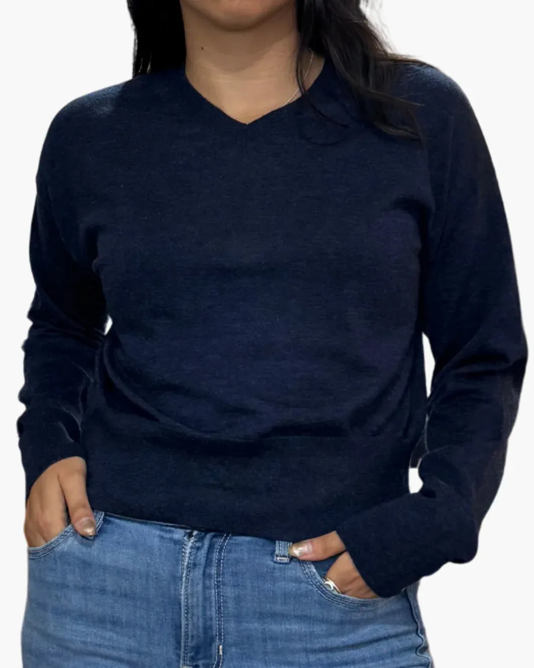 LONG SLEEVE HIGH V SWEATER sold by Wildflower product image thumbnail 2