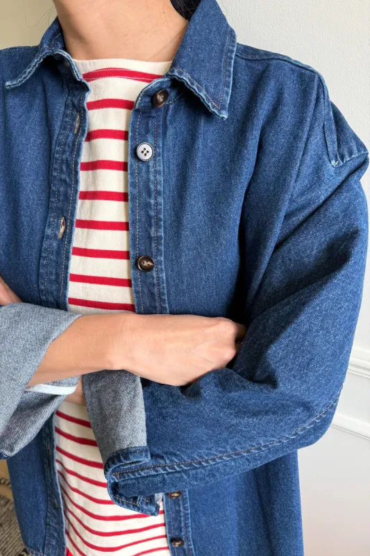 OWEN SHIRT - DARK DENIM sold by Wildflower