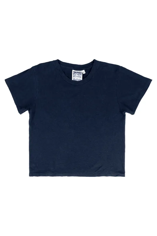 CROPPED LOREL TEE - NAVY sold by Wildflower