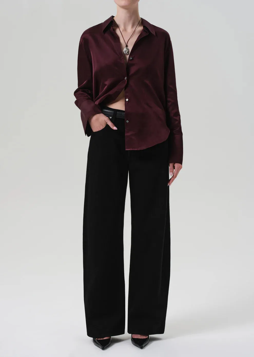 CAMILLA SHIRT - BURGANDY sold by Wildflower product image thumbnail 2