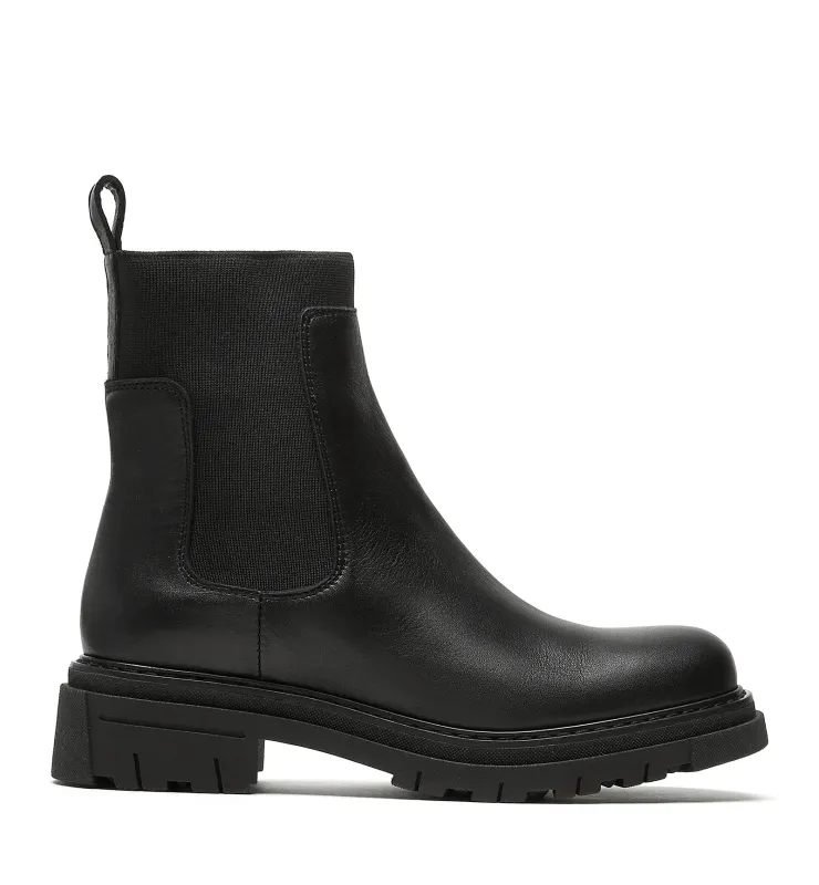 DARREN LEATHER BOOTIE - BLACK sold by Wildflower