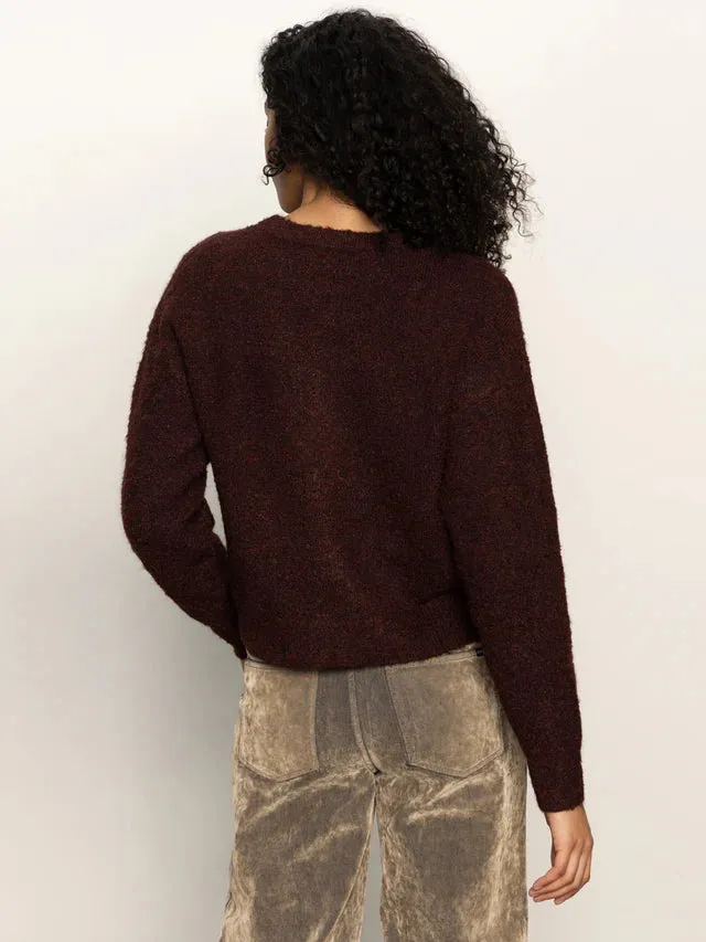 BOUCLE CARDI - DARK CRIMSON sold by Wildflower product image thumbnail 2