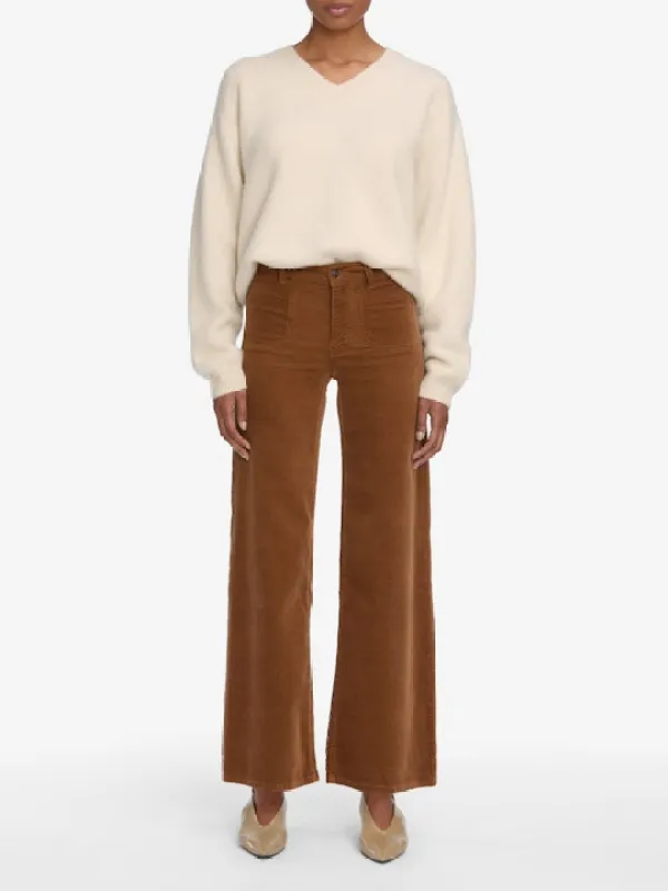 LE SLIM PALAZZO MODERNIST POCKET CORDUROY  - MAPLE BROWN sold by Wildflower