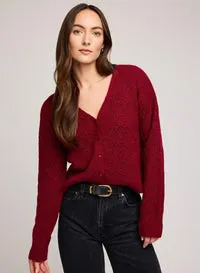 LILA CARDIGAN - HEATHER CRIMSON sold by Wildflower product image thumbnail 2