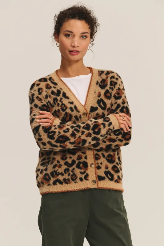 BETSY FEATHER JACQUARD SWEATER - LEOPARD sold by Wildflower