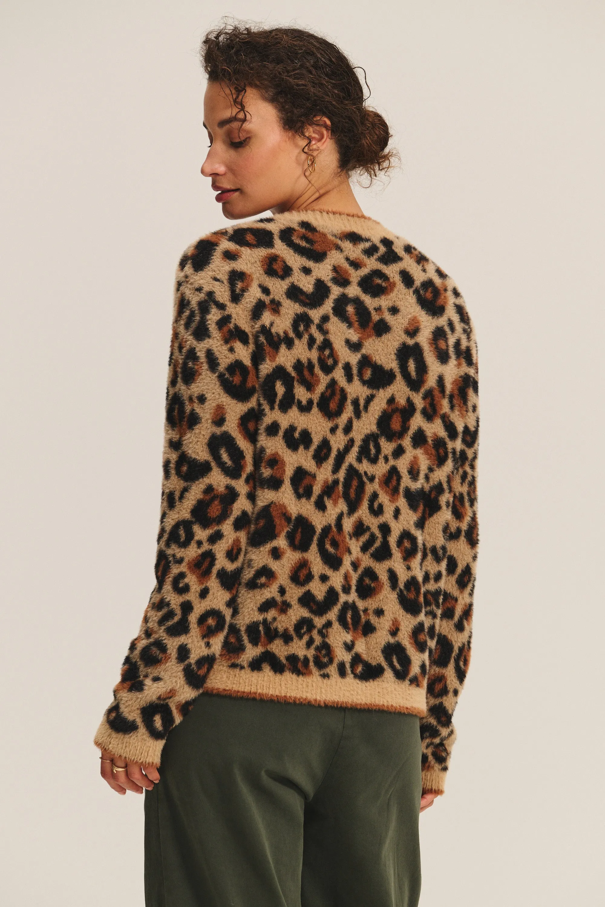 BETSY FEATHER JACQUARD SWEATER - LEOPARD sold by Wildflower product image thumbnail 3