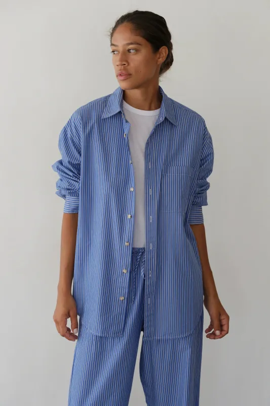 THE POPLIN SHIRT - AZURE sold by Wildflower