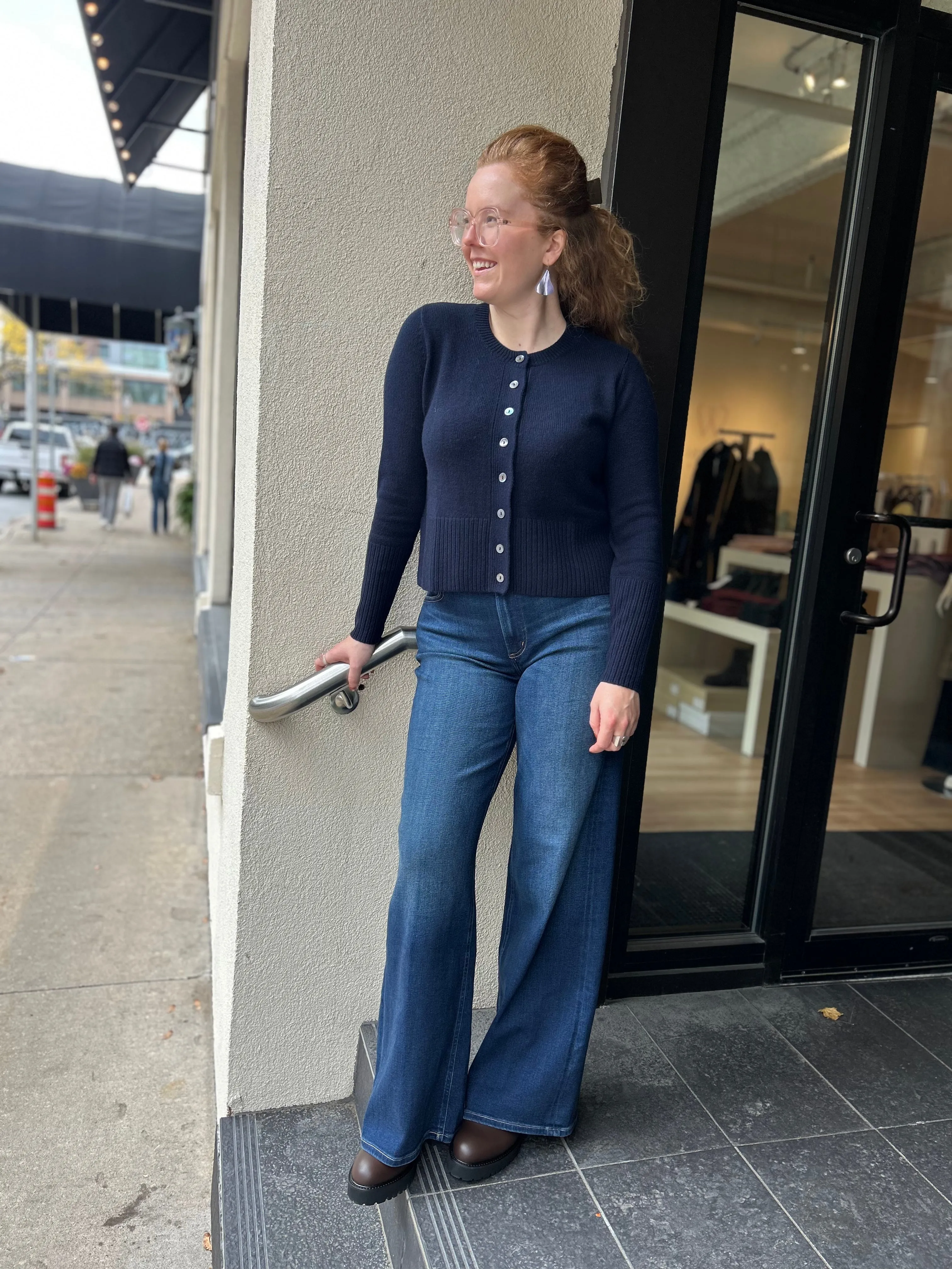 HI RIB CARDIGAN WITH SLITS sold by Wildflower product image thumbnail 2