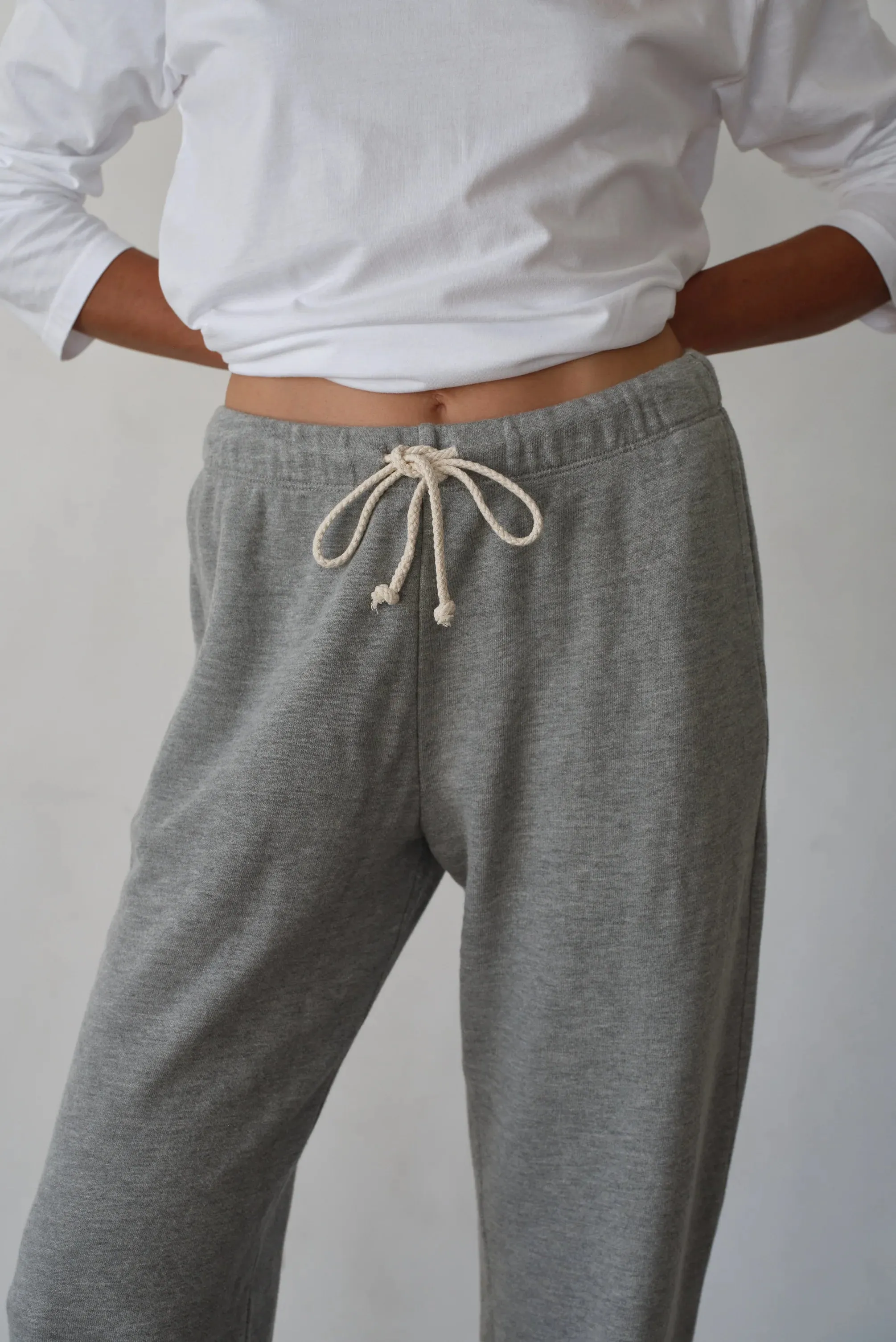 ECO-TERRY SWEATPANTS - HEATHER GREY sold by Wildflower product image thumbnail 3