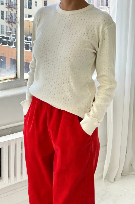 POINTELLE FUNDAMENTAL TEE - NATURAL sold by Wildflower