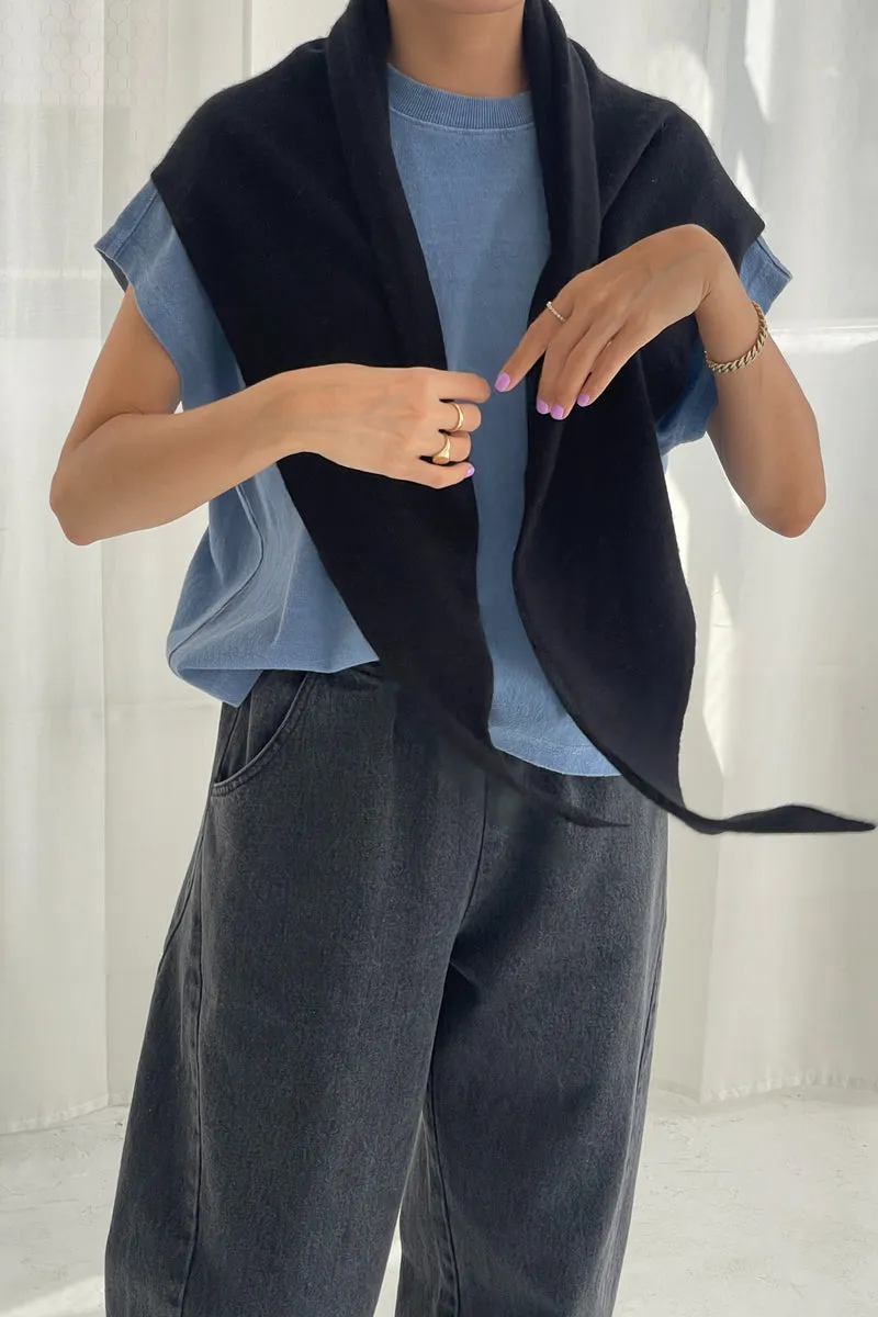 CASHMERE SHAWL - BLACK sold by Wildflower product image thumbnail 4