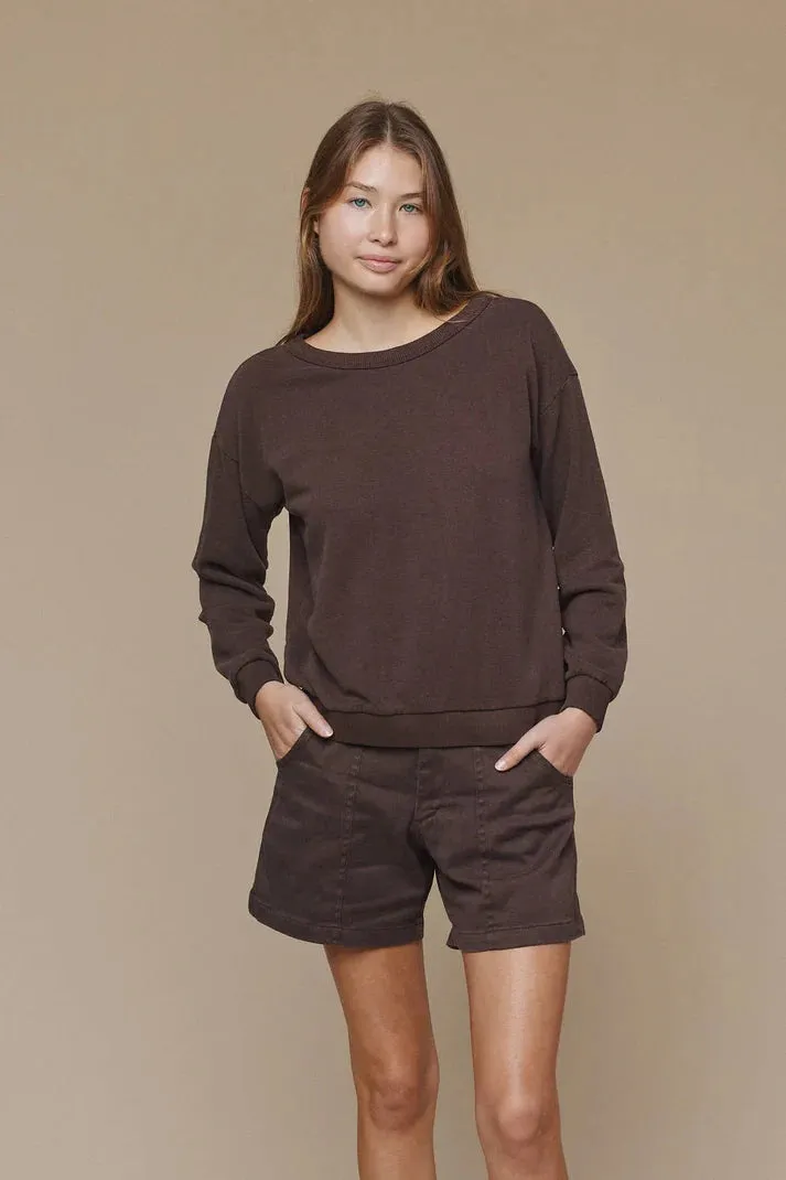 CRUX CROPPED SWEATSHIRT - COFFEE BEAN sold by Wildflower