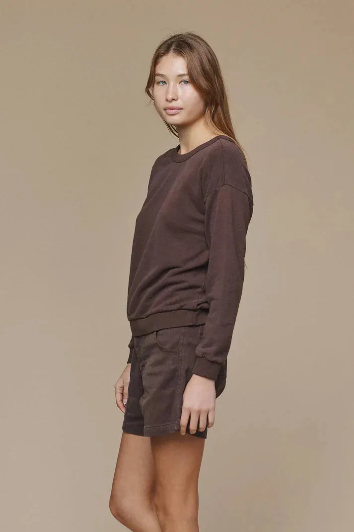 CRUX CROPPED SWEATSHIRT - COFFEE BEAN sold by Wildflower product image thumbnail 2