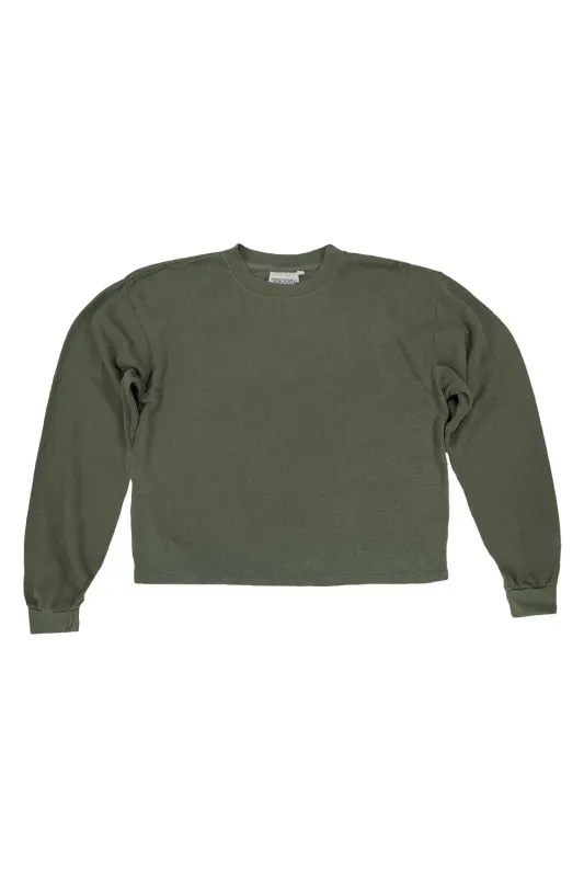 CROPPED LONG SLEEVE TEE - OLIVE GREEN sold by Wildflower