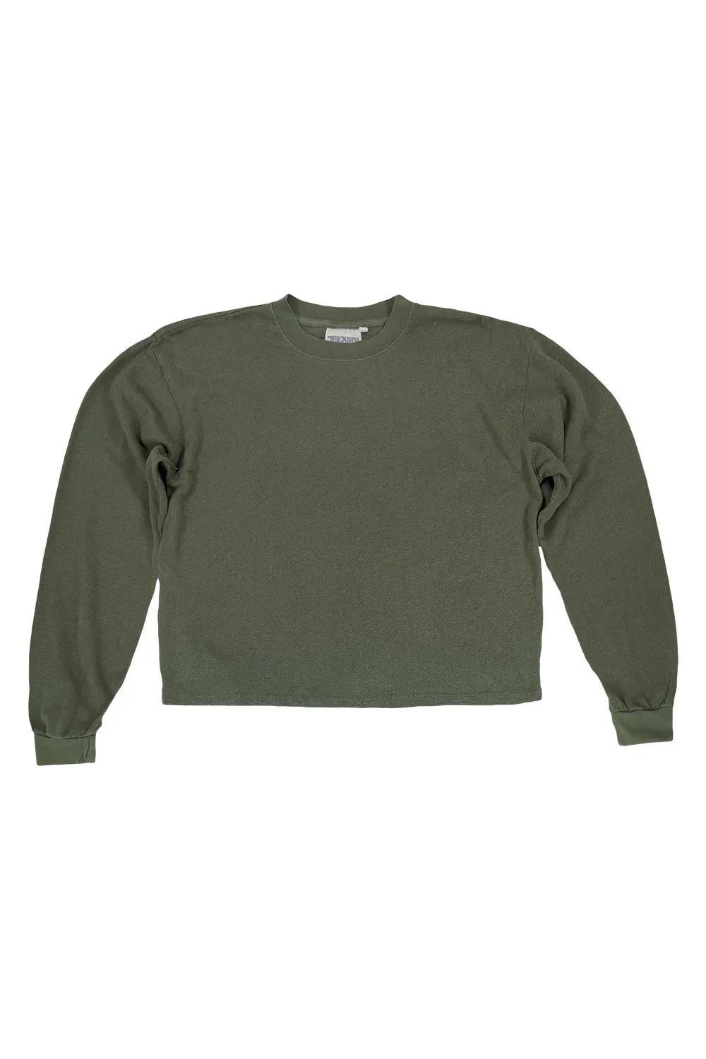 CROPPED LONG SLEEVE TEE - OLIVE GREEN sold by Wildflower