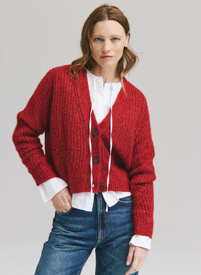 SHAKER V NECK CARDIGAN sold by Wildflower
