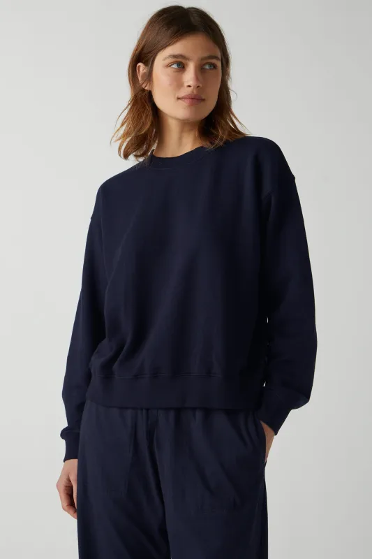 YOKO FLEECE TOP - NAVY sold by Wildflower