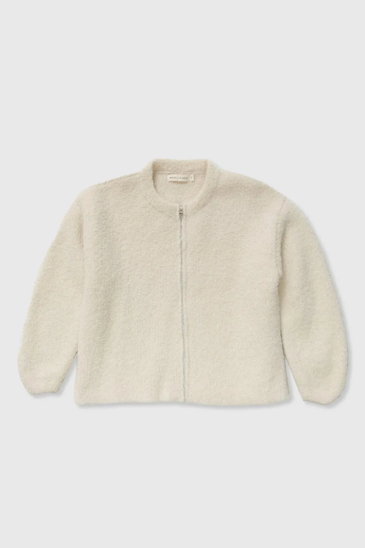 CREAM BOUCLE ZIP CARDIGAN sold by Wildflower product image thumbnail 2