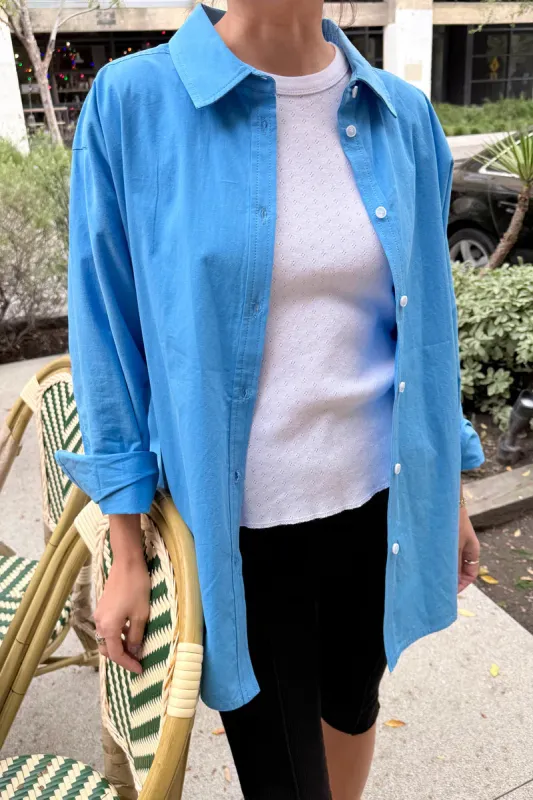 LIGHT WEIGHT OWEN SHIRT - LAKE BLUE sold by Wildflower