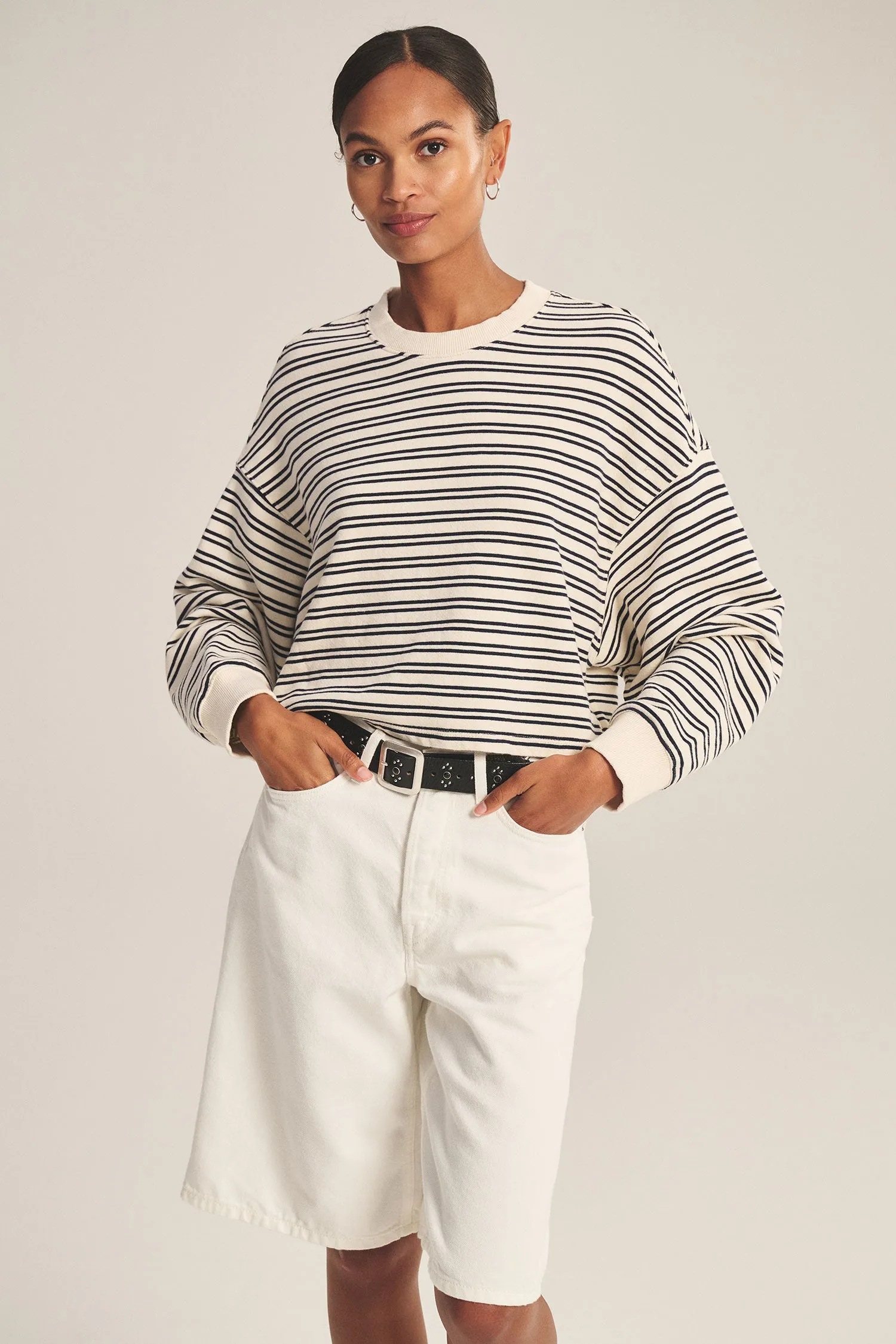 ISABELLE TOP - NATURAL/NAVY sold by Wildflower product image thumbnail 2