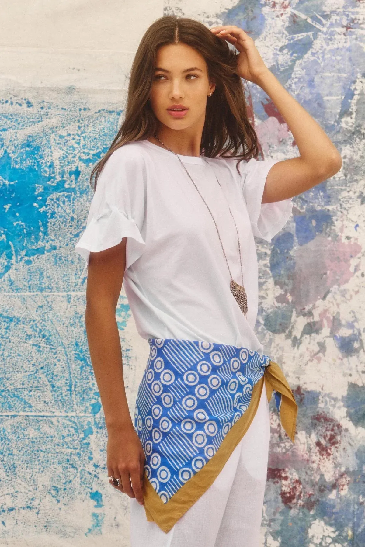 MONROE PRINTED COTTON SCARF sold by Wildflower product image thumbnail 3