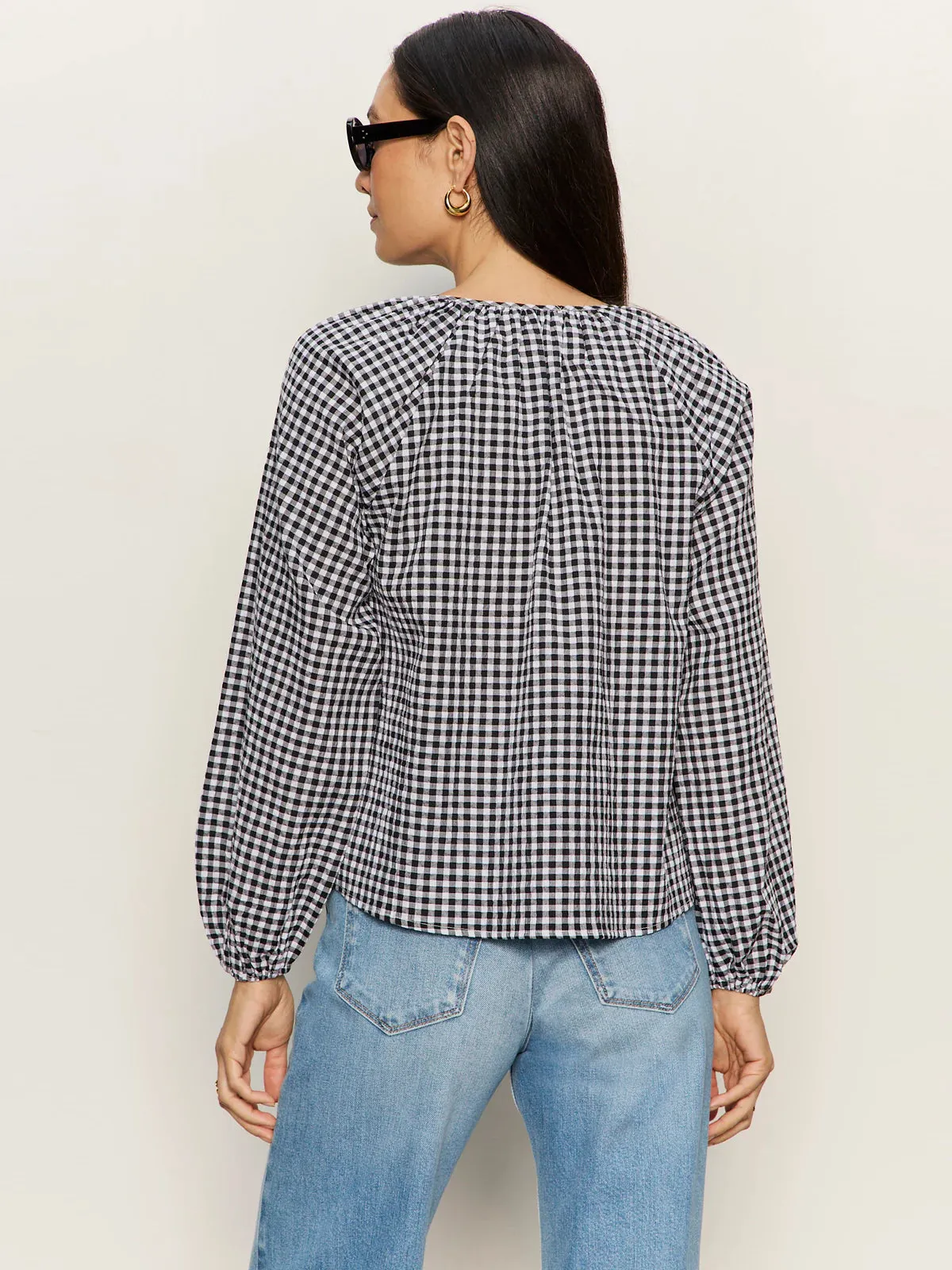 PERFECT GINGHAM BLOUSE - PICNIC sold by Wildflower product image thumbnail 3